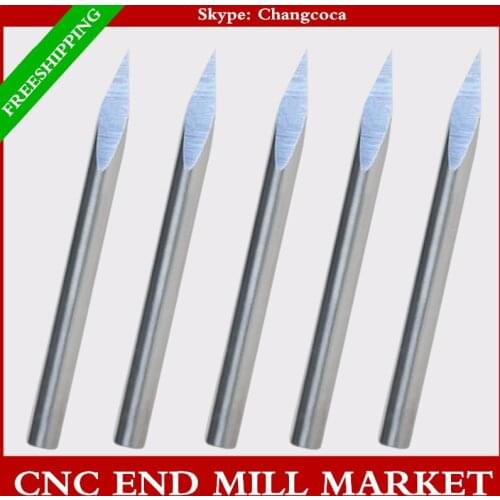 3.175mm*30degree,10pcs,7 sizes,CNC machine solid carbide end mill,milling cutter,MDF,Aluminum,copper,zinc,stainless steel,jade