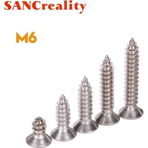 304 Stainless Steel Countersunk Head Self-tapping Wood Small Laptop Nails Micro Screws M2 M2.2 M2.6 M3 M3.5