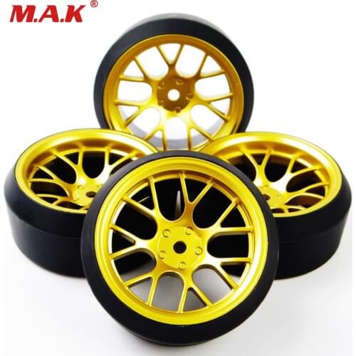 6mm 12mm hex car parts offset RC drift tires tyre wheel rims 4pcs/set DHG+PP0370 fit for HPI HSP 1:10 drift racing car truck