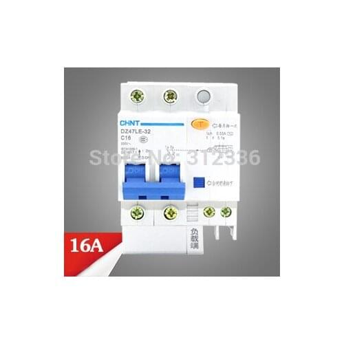Free Shipping Two years Warranty NXBLE-32 DZ47LE-32 C10 2P 10A 2 pole ELCB RCD earth leakage circuit breaker residual current