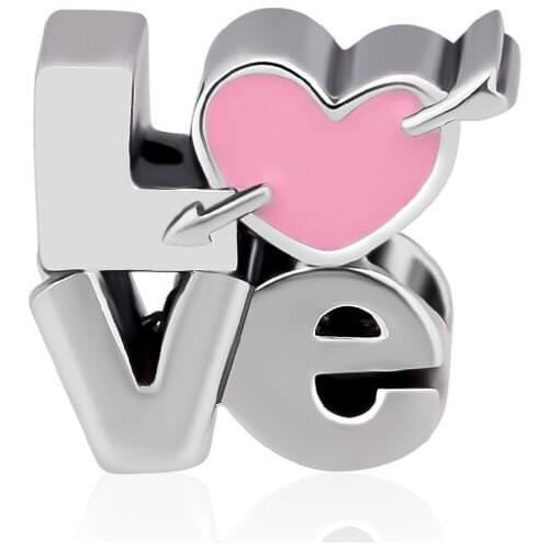 CKK Beads Fits Pandora Bracelets Love Silver Charms Original 925 Sterling Silver Beads for Jewelry Making kralen perles boncuk