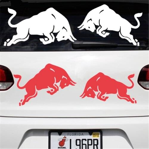 CS-1708#45*23cm angry bull reflective waterproof funny car sticker vinyl decal silver/black for auto car stickers styling