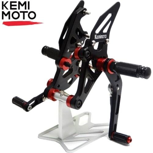 For YAMAHA MT 07 KEMiMOTO Adjustable Rear Set CNC Rearsets Footrest FZ07 MT07 For YAMAHA MT-07 FZ-07 FZ 07 2014 2015 2016 2017