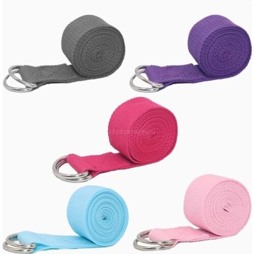 GXMF 6ft Yoga Strap D-Ring Buckle Adjustable Belts Stretching Pilates Gymnastics