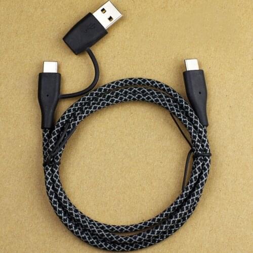 Type C data cable / charging cable Male to male combo adapter 2A fast charge
