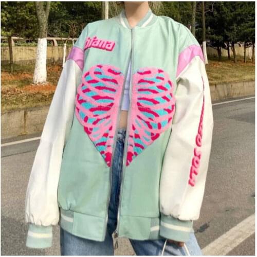 Autumn New Goth Women Fashion Retro Jackets Streetwear Baseball Jacket Casaco Feminino Female Tops Veste Femme Top