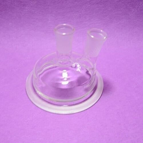 Lab glass two necks lid for the separately flask,150mm Outer diameter Flange