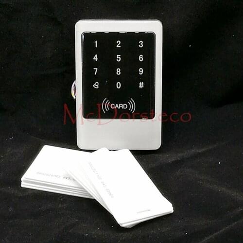 Metal IP65 Waterproof Access Control 125KHz RFID Card Reader Touch Keypad With 10 Card For Door Access Control System
