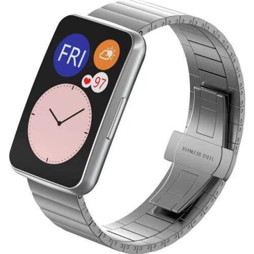 Metal stainless steel strap for Huawei Watch Fit replacement strap for Huawei Watch Fit band Smart watch accessories