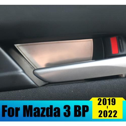 Stainless Steel Car Door Bowl Sticker Trim Pads Cover interior moulding For Mazda 3 Alexa 2019 2020 Auto Accessories