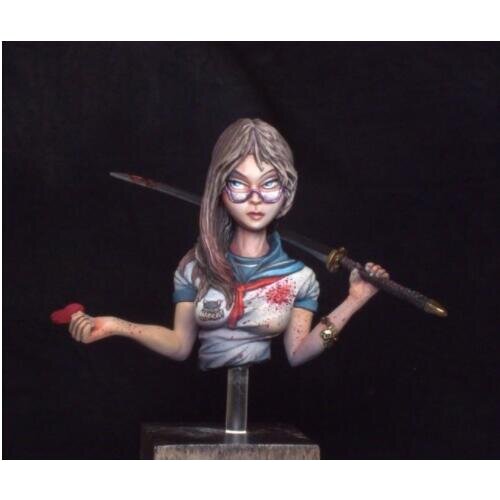 New Unassembled 1/12 Samurai Girl Fantasy bust Resin Kit DIY Toys Unpainted resin model