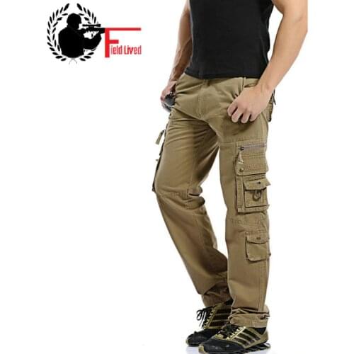 New 2020 Fashion Solid Cotton Cargo Pants Men Casual Combat Male Tactical Military Style Army Multipockect Trousers 28-38 Green