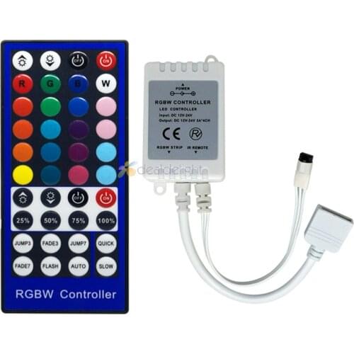 Wholesale 20pcs DC12-24V 40 Keys IR Remote Controller 2A x 4CH For SMD 3528 5050 RGBW RGBWW LED Strip Lights Free shipping