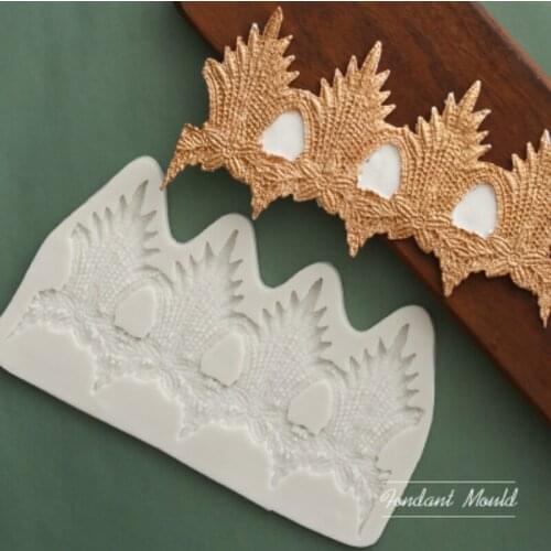 Relief Lace Border Mould Silicone Mold Fondant Cake Decorating Tool Gumpaste Sugarcraft Chocolate Forms Bakeware