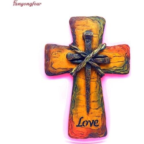 Love / Cross jesus fudge chocolate cake decoration baking mold pudding cookie silicone mold