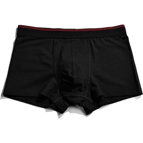 Mens Underwear Cotton Combed Cotton New Breathable Large Size Loose Boxer Midwaist Boxer