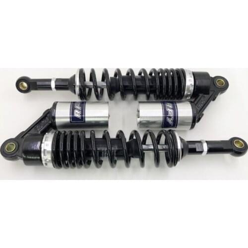 Universal 1 Pair 360mm New Motorcycle Rear Air Shock Absorber Suspension 7mm spring for honda yamaha suzuki Black and silver