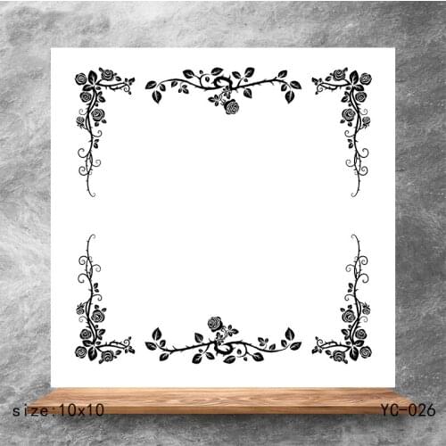ZhuoAng Flower frame Clear Stamps/Silicone Transparent Seals for DIY scrapbooking photo album Clear Stamps