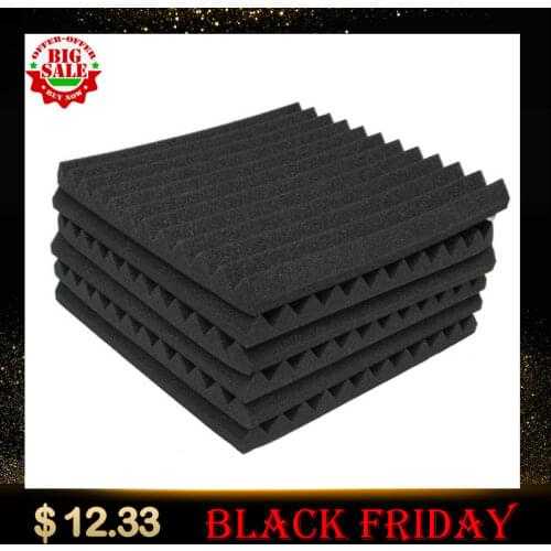 24 pcs Soundproofing Foam Studio Acoustic Panels Studio Foam Wedges 1 X 12 X 12 inch Soundproof Absorption Treatment Panel