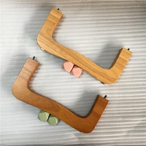 22.5*10.0cm High Quality Strong Wood Purse Frame with Hook Colorful Acrylic Kiss Clasp Bag Parts DIY Vintage Arc Bag Frame