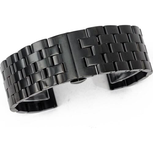 Shellhard 5 Colors Stainless Steel Watches Buckle Luxury Watch Band Strap Bracelet 20/22/24/26mm Replacement Solid Link Bracelet