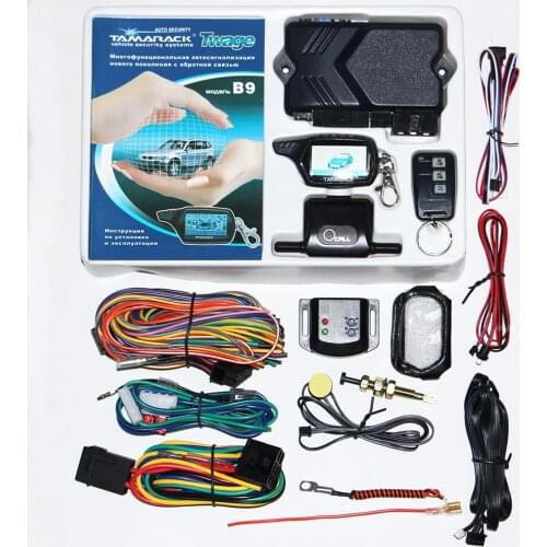 New For tamarack B9 Two-way Car Burglar Alarm keychain RC Anti-theft Device System Russian version Two Way