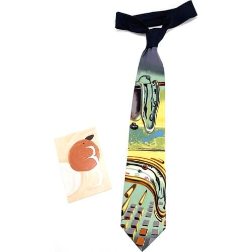 Free Shipping New Male mens Original design blue green geometric printed tie female students retro personality gift necktie