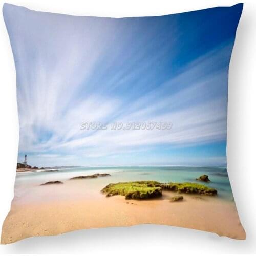 Bliss Pillow Case Custom Sofa Decorative Pillow Cases Living Room Multi-size Sea Water Sunny Pools Sand Pt Point Australia Aquam