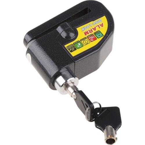 Wheel Disc Brake Lock with 110db Alarm Sound Alloy Steel Anti-Theft Security Alarm for Motorcycle
