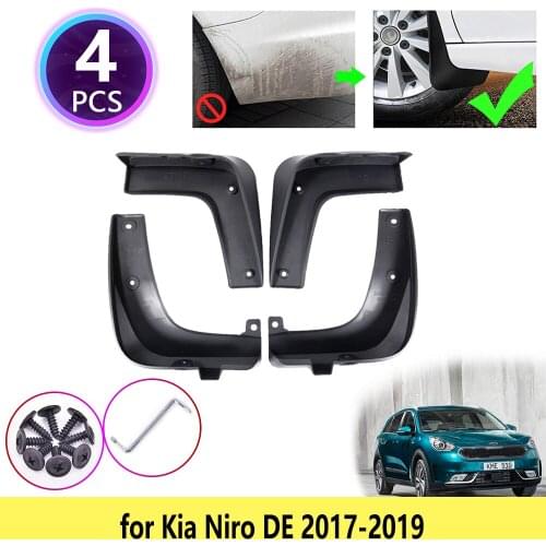 4PCS for KIA Niro DE 2017 2018 2019 Auto Front Rear Mudguards Mudflaps Fender Mud Flap Splash Mud Guards Car Wheel Accessories