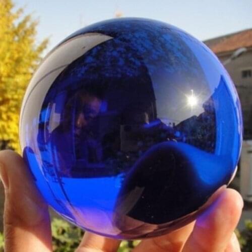 40MM Blue Crystal Ball Sphere Healing K9 Crystals Photo Props Venue Decor Without Base
