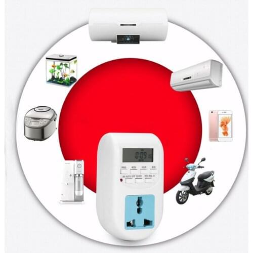 220VAC EU Plug Digital Timer Energy Saving Programmable Electronic Timer Socket Switch Household Appliances For Home Devices
