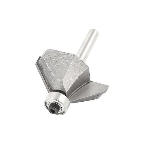 Woodworking Straight Shank 45 Degree Chamfer Router Bit Cutting Tool 1/4" x 3/4"