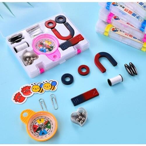 Children Magnet Weak Magnetic Educational Sturdy Magnetic Teaching Toy Kit Teaching Aids Kid Scientific Experiment Operation Toy