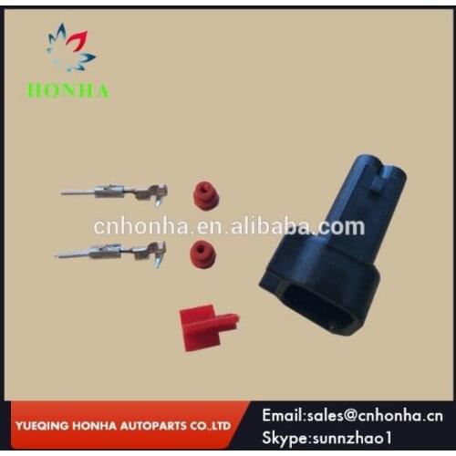 DJ7023C-1.5-11 EV6 to EV1 Auto 2 Pin/Way Waterproof Male Fuel Injector Wire Harness Connector Plug