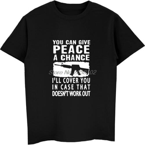 Men 100% Cotton T-shirt Fashion USA Gun Rifles Flag Army Military Print T Shirt Guns T Shirt Hip Hop Tee Harajuku Shirt