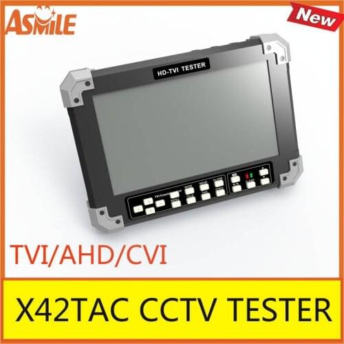 X42TAC 7" LCD Screen HD Security Tester Monitor X42TAC-5M HD-TVI3.0+AHD2.0+CVI+HDMI+VGA+CVBS Camera Video Monitor Tester 12V Out