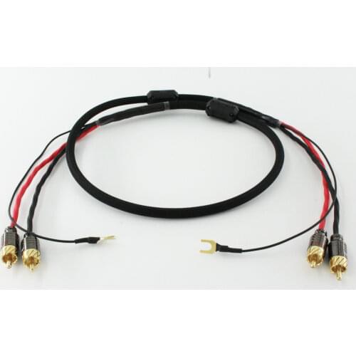 Hi End Audio RCA Cable of Independent Shielded Signal Line Of LP Vinyl Record Player Amplifier Chassis Gold Plated Connector