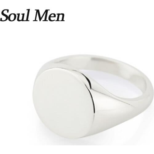 Custom Engravable Solid 925 Sterling Silver Signet Rings Mens Wedding Band Personalize Anniversary Jewelry Gift for VIP Link