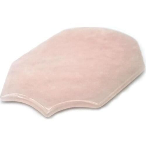 Natural Jade Guasha Tools for Slimming, Rose Quartz Gua Sha Tools Facial Skin Sets for Anti Aging Beauty Device