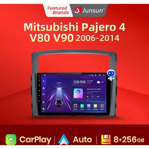 Junsun V1 pro Car Radio with screen Multimedia Video Player For Mitsubishi Pajero 4 2006 - 2014 Android Auto CarPlay 2 din DVD