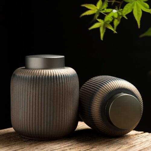 Ceramic Tea Caddy Candy Jar Sealed Jar Storage Tank Tea Box Storage Bottle Tea Organizer Food Container Decorative Jars Tea Can