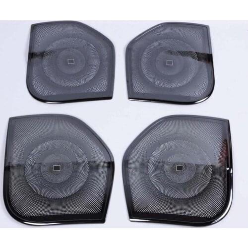Wotefusi 4pcs Stainless Steel Black Speaker Covers for Toyota Land Cruiser 2012-2019[QPA669]