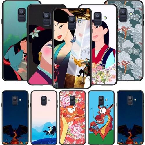 Anime cartoon Mulan For Samsung Galaxy A8 A9 A7 A750 A6 A5 A3 A6S A8S Star Plus 2016 2017 2018 Black Soft Phone Case