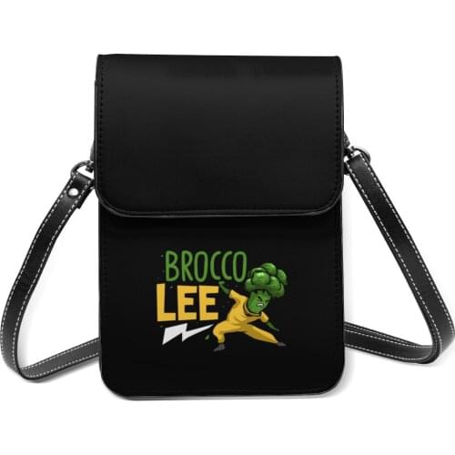 Bruce Lee Shoulder Bag Office Female Mobile Phone Bag Fashion Reusable Leather Bags
