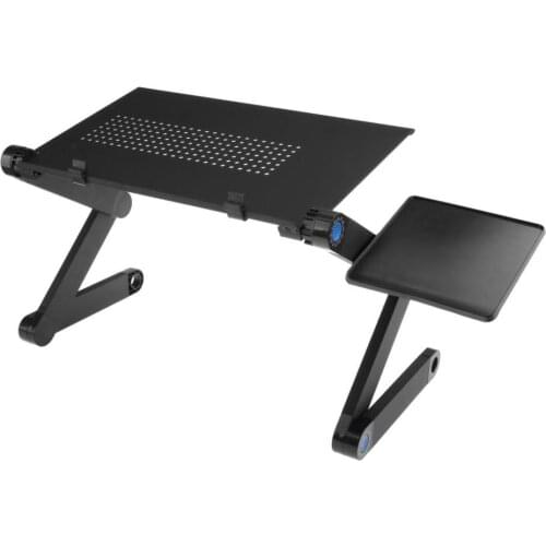 Laptop Table Stand With Mouse Pad & Adjustable Ergonomic Design Folding Stand Notebook Desk For Ultrabook Netbook Tablet