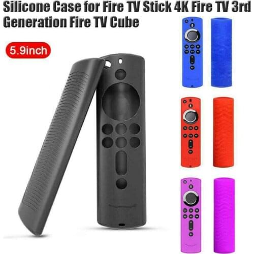 New For Amazon Fire TV Stick 4K TV Stick Remote Silicone Case Protective Cover Skin Remote Control Protection Silicone Cover