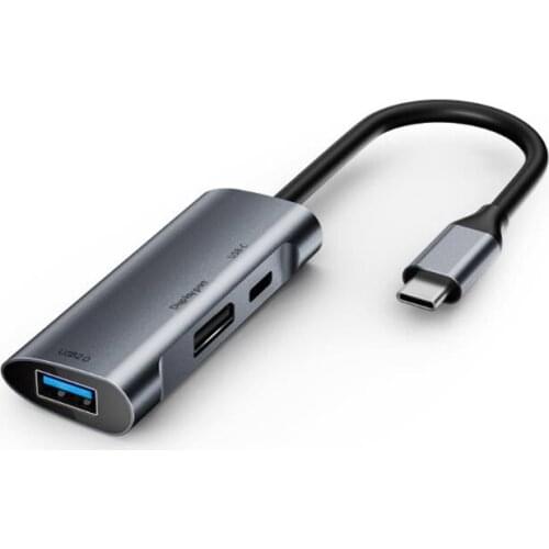 Newly Upgraded Three-in-one Type-C USB2.0 Hub Multi-function DisplayPort 480Mbps Docking Station PD 60W 4K 60Hz HD