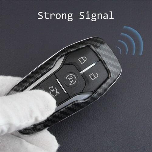 New Carbon Fiber Pattern Hard Smart Key Cover Accessories Dust Proof Strong Signal For Ford Multi-series