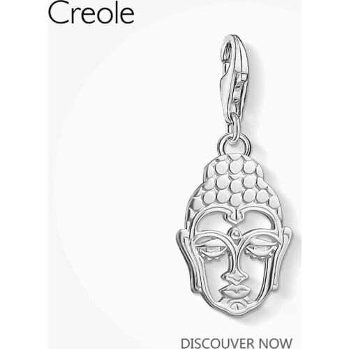 Charm Pendant Buddha,2018 Fashion Jewelry Religious Buddhism Real Authentic 925 Sterling Silver Gift For Women Men Fit Bracelet